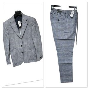 Express Men's Gray/blue Suit Set